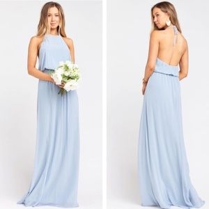 SALE!! Show Me Your MuMu Heather Halter Dress Steel Blue